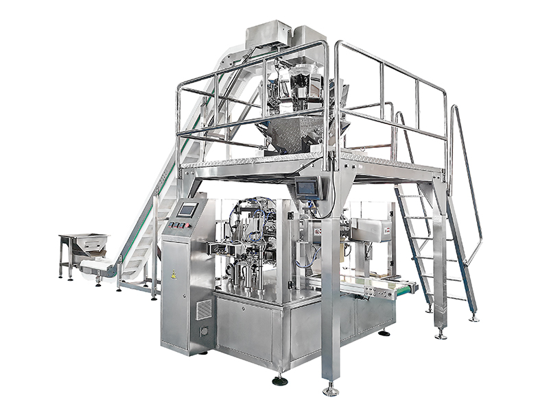 Multihead Weigher With Premade Pouch Doypack Filling Sealing Machine