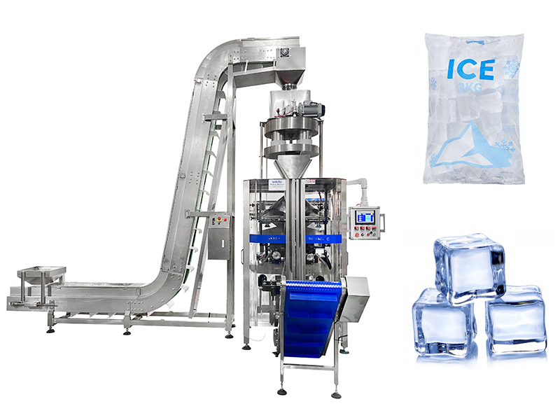 VFFS Vertical Form Fill Seal Packing Machine For Ice Cube & Tube