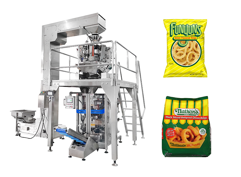 SF-2.0T Vertical Packing Machine Integrated With Mutihead Weigher For Fried Onion Rings